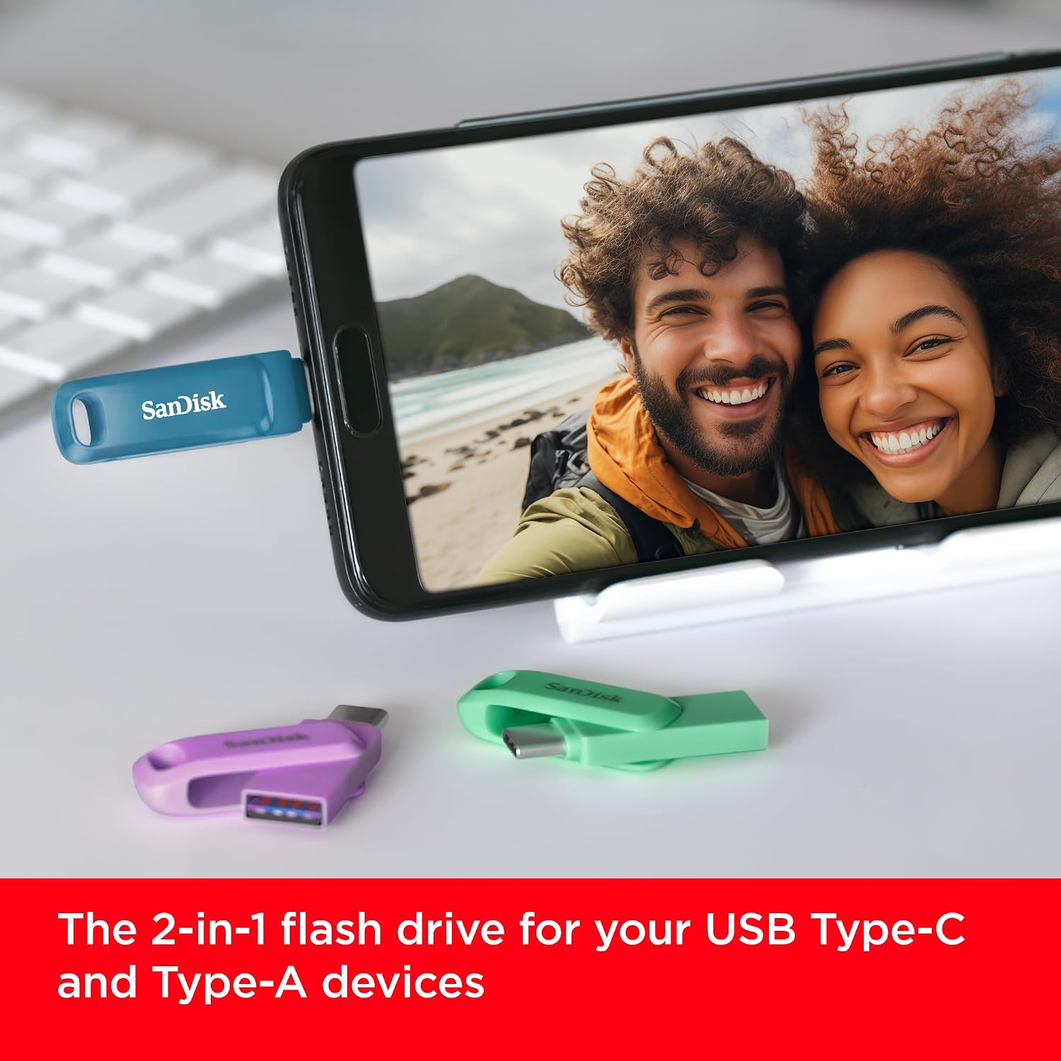 SANDISK 1TB Ultra Dual Drive Go USB Type-C Flash Drive - Up to 400MB/s, Lavender - SDDDC3-1T00-G46L