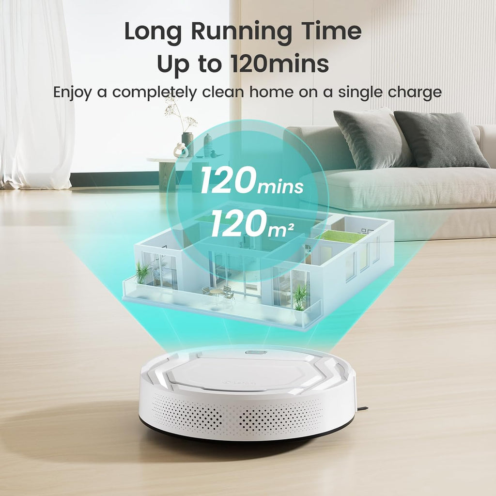 Lefant Robot Vacuums, 2200Pa Strong Suction, 120 Min Runtime