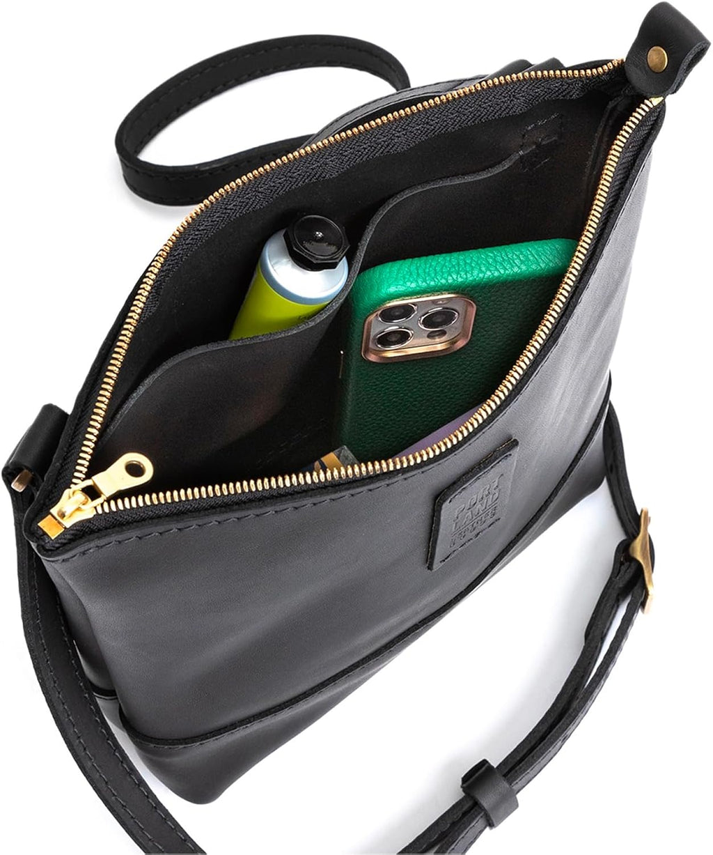 Portland Leather Goods Festival Bag – Lightweight Leather Crossbody Purse – Handmade from the Finest Full-Grain Hides