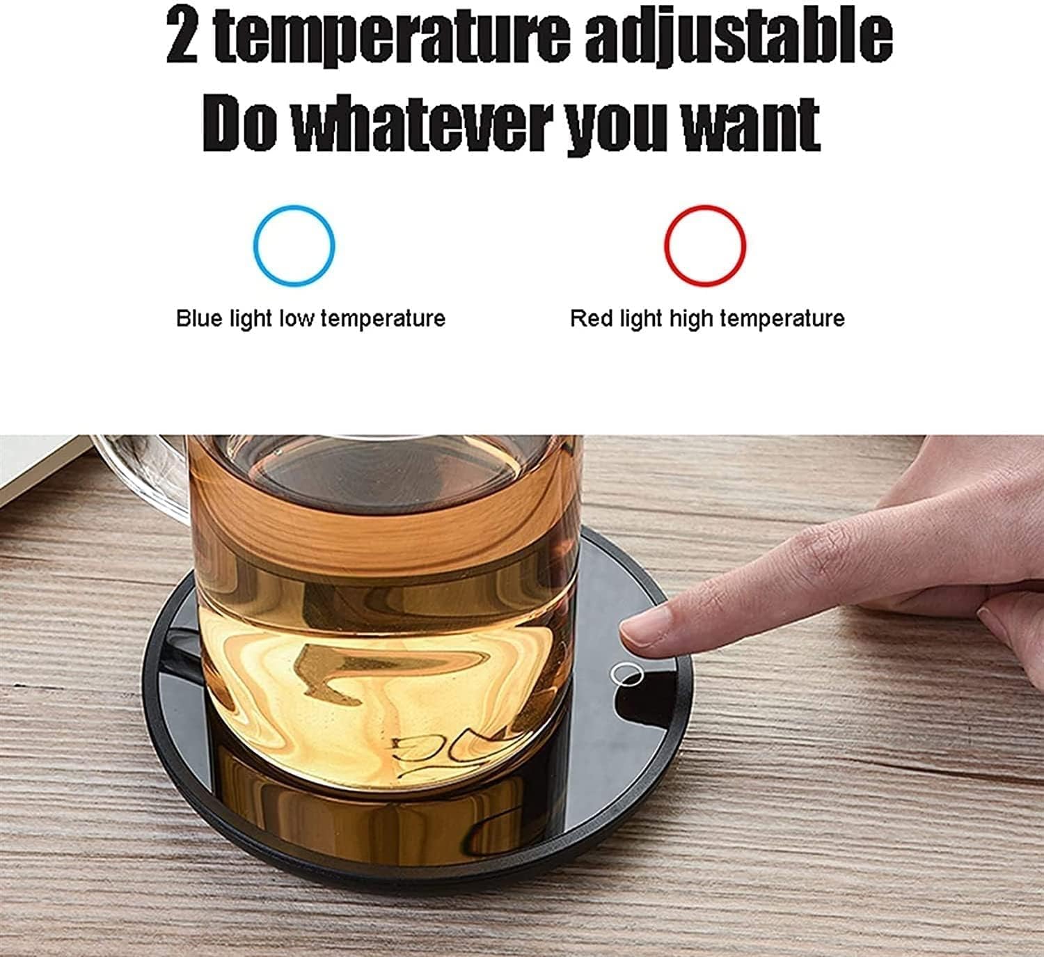Coffee Mug Warmer Electric Beverage Warmers for Office Home Desk Warmer Thermostat Coaster for Hot Coffee Tea Espresso Milk with Auto Shut Off (Color : Red) (Pink)