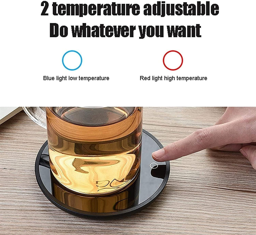 Coffee Mug Warmer Electric Beverage Warmers for Office Home Desk Warmer Thermostat Coaster for Hot Coffee Tea Espresso Milk with Auto Shut Off (Color : Red) (Black)