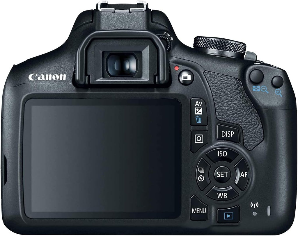 Canon EOS Rebel T7 DSLR Camera w/EF-S 18-55mm F/3.5-5.6 Zoom Lens + 32GB Memory + Case + Tripod + Filters + Accessory Bundle (Renewed)