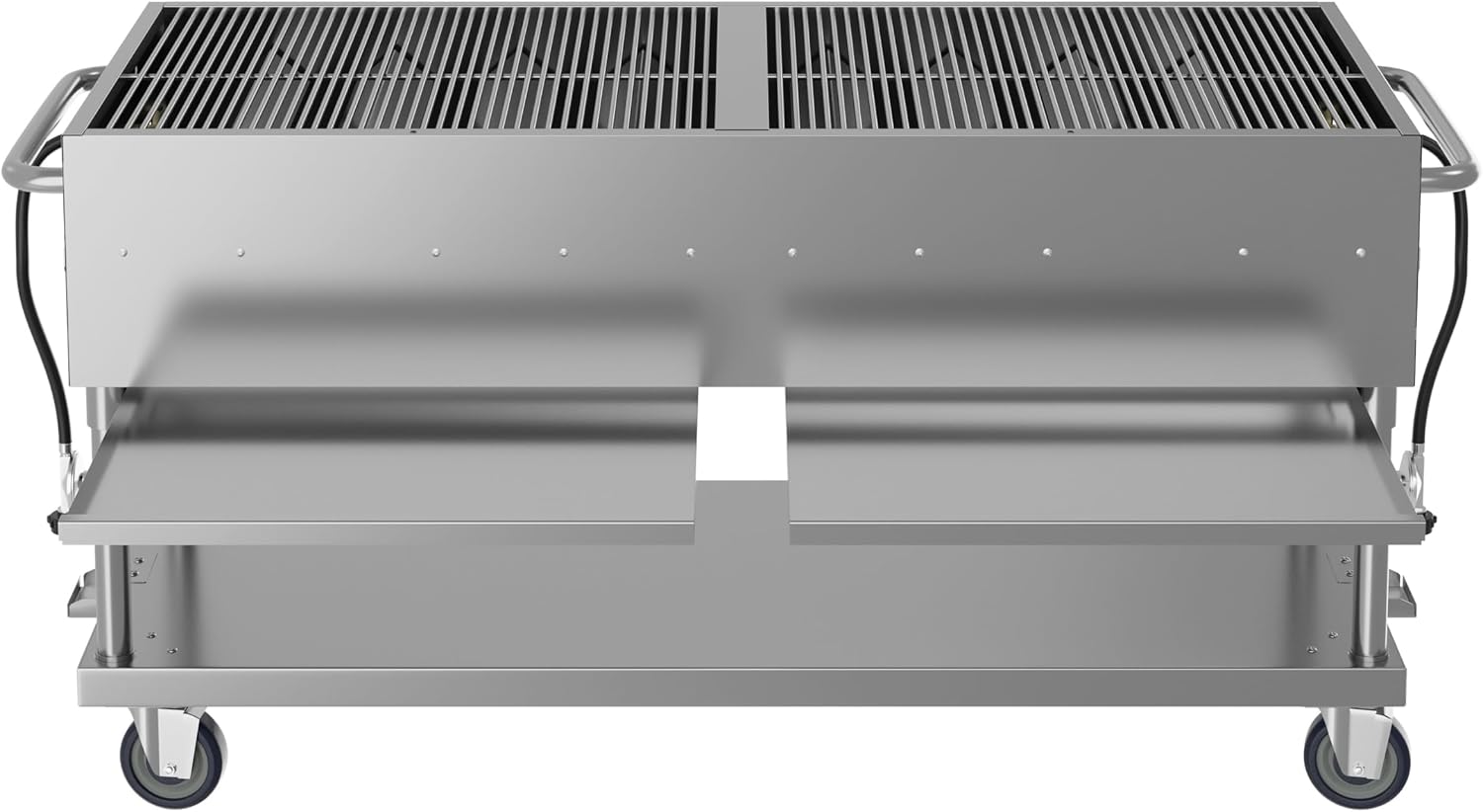72 in. Commercial Mobile Outdoor Propane Gas Grill, ETL Listed in Stainless-Steel (KM-CGM-72)