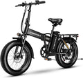 YorkE 1000W Folding Electric Bike, 48V 20AH Large Removable Battery E Bike, 30+MPH, 80 Miles Max Range, 20' Fat Tire Electric Bike for Adults, Adult Electric Bicycles for Commute, 7-Speed