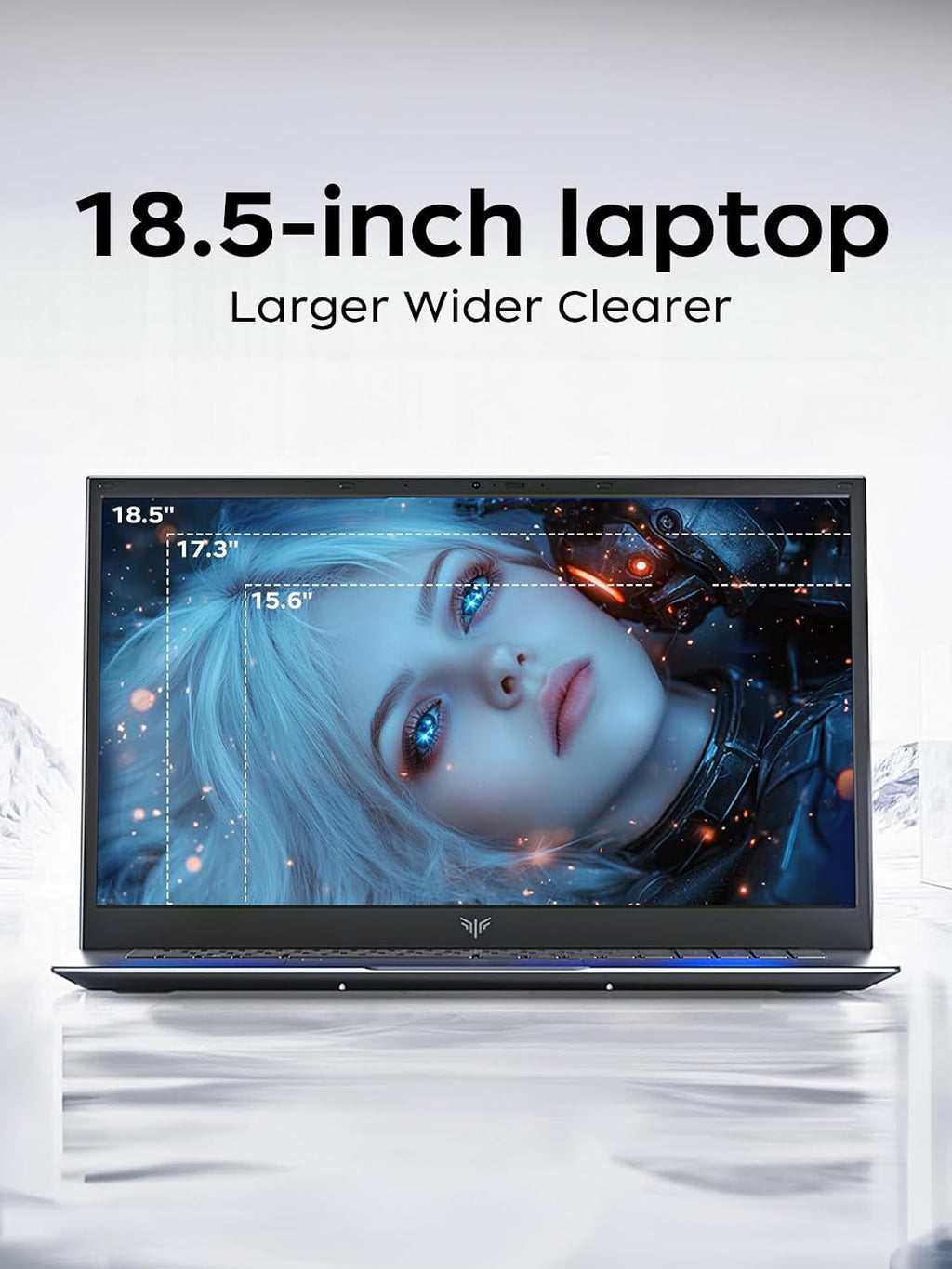 KAIGERR 2026 18.5' FHD Laptop, Intel N150 (Up to 3.6GHz), 16GB RAM, 512GB SSD, 8000mAh Battery, Wi-Fi, Business/Student Laptop
