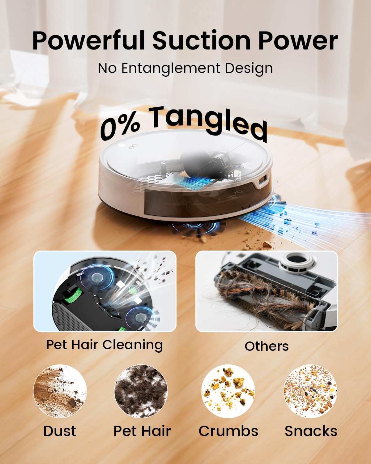 OKP Life K5 Ultra Robotic Vacuum,2.9 inch Small Robot Vacuum with ToF LiDAR Navigation,170Min Runtime,6000Pa Automatic Robotic Vacuum,WiFi/App/Alexa Control, Cleans Pet Hair and Home