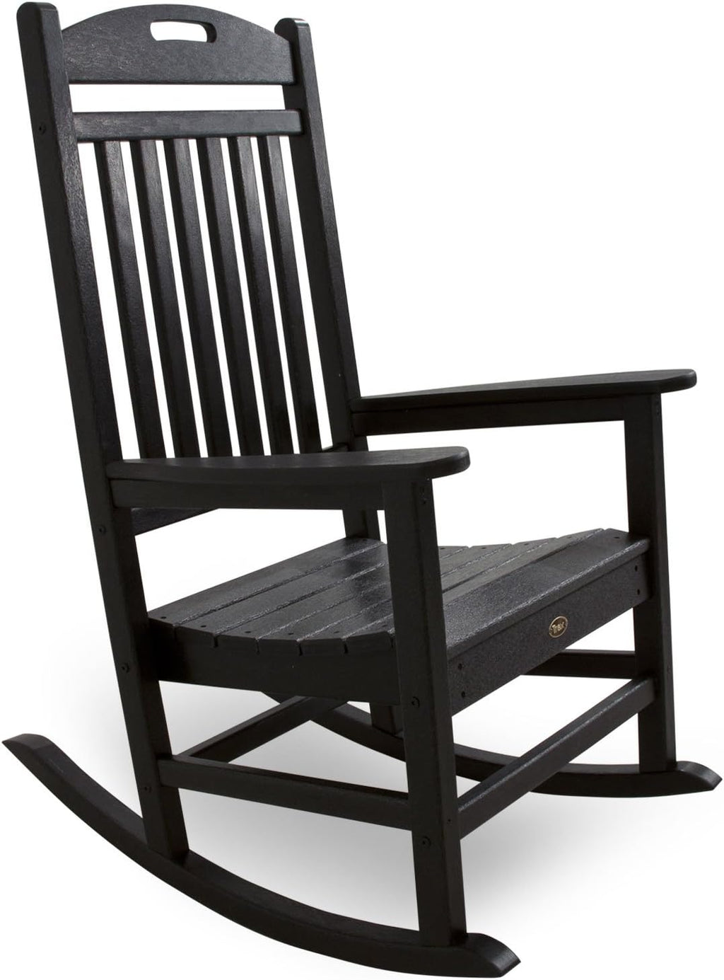 Trex Outdoor Furniture by Polywood Yacht Club Rocker Chair, Charcoal Black (TXR100CB)