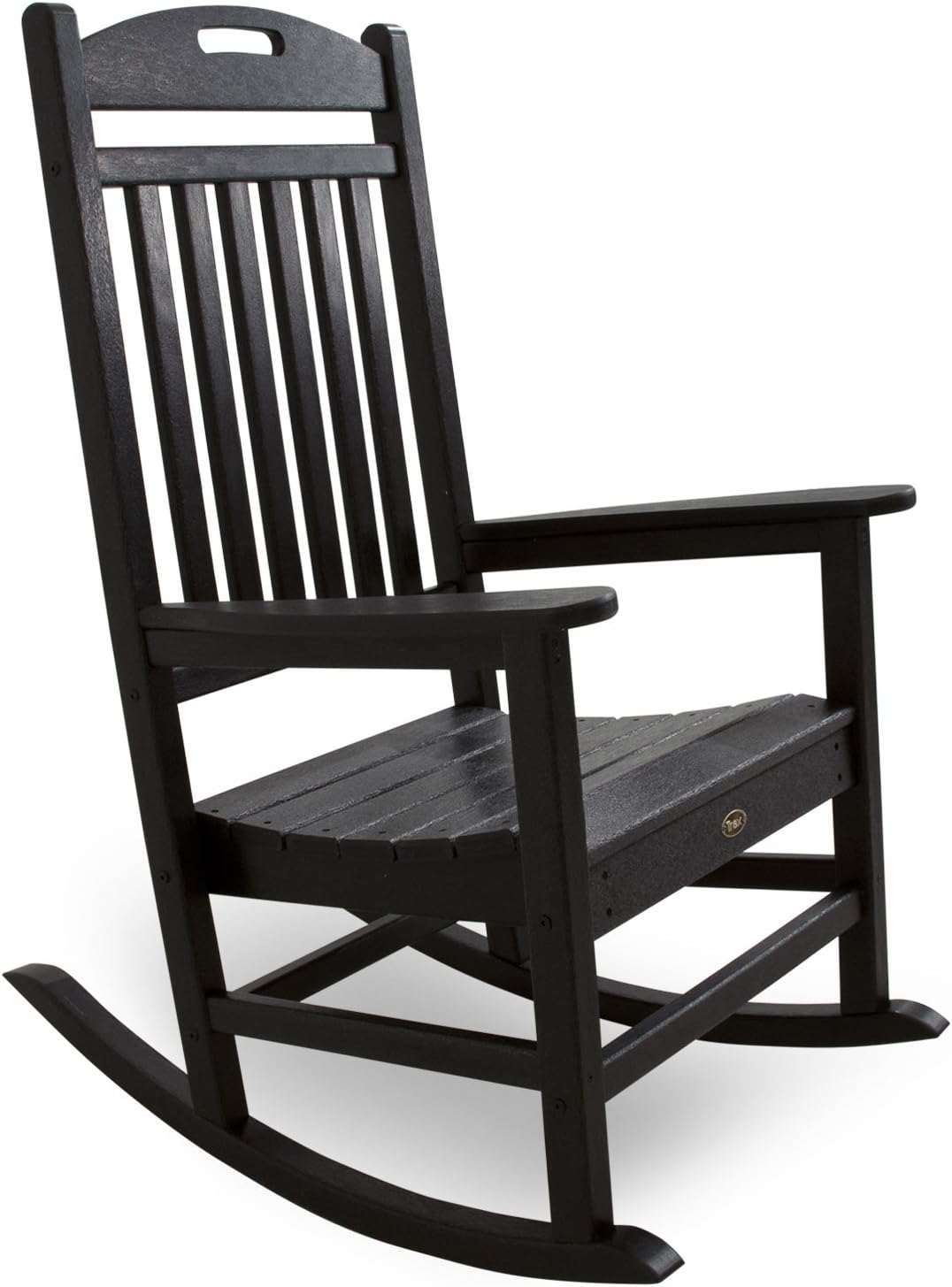 Trex Outdoor Furniture by Polywood Yacht Club Rocker Chair, Charcoal Black (TXR100CB)
