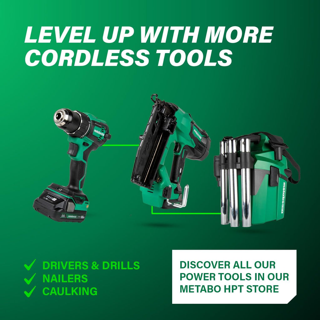 Metabo HPT 18V Cordless Wet/Dry Vacuum, 1.6 Gallon HEPA Filter Vacuum, Powerful 74 CFM Airflow, 8 ft. of Stretchable Hose, Eco and Boost Modes, Lightweight Design, Tool Body Only, RP18DAQ4