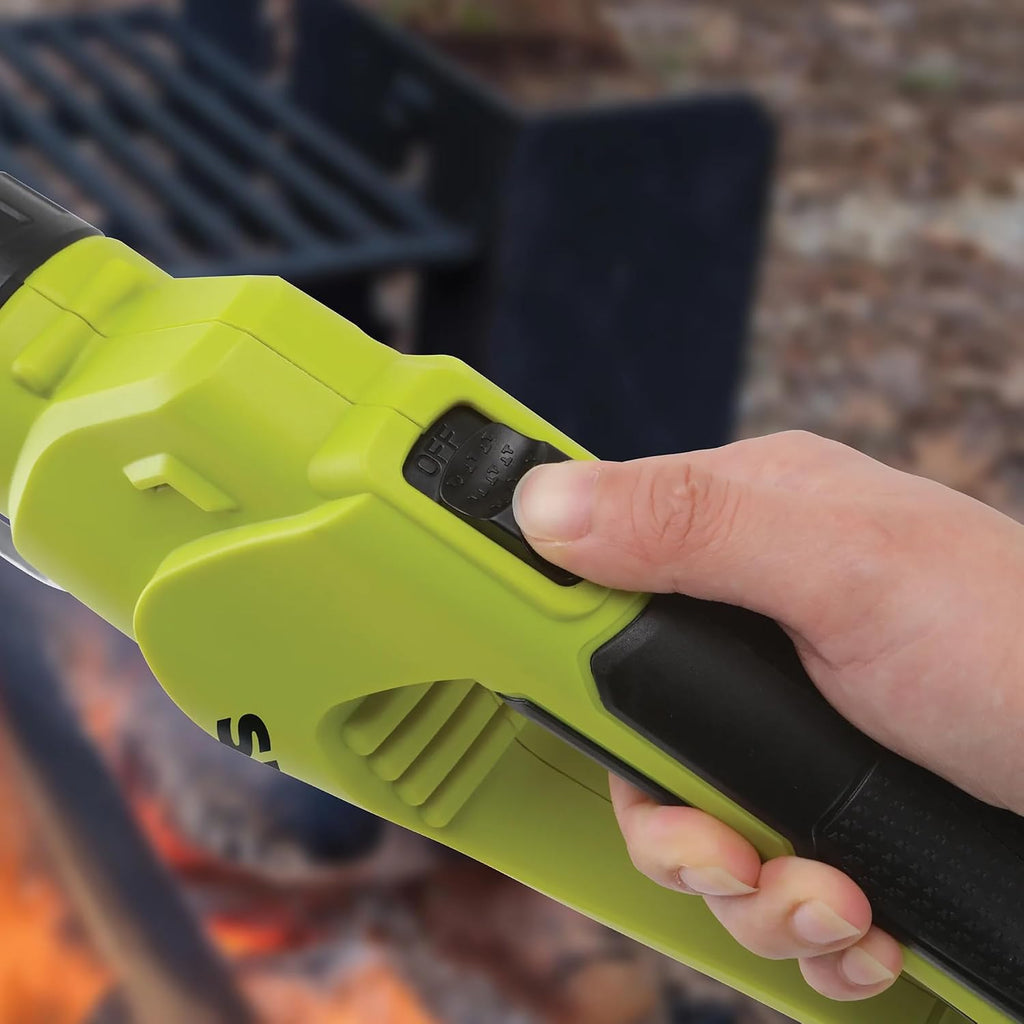 Sun Joe Cordless Electric Fire Starter Kit with Battery and Charger, 24V, 480W Motor - Portable Torch Tool for Charcoal BBQ Grills, Fire Pits & Camping, 24V-BBQ-LTE