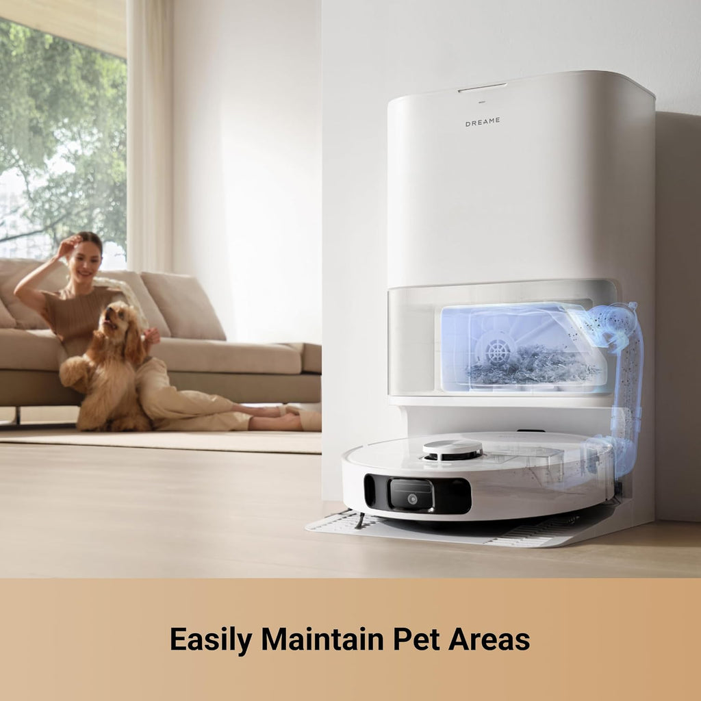 DREAME L10s Ultra Gen 2 Robot Vacuum and Mop, 10,000Pa, MopExtend Tech,75 Days Auto-Empty, Mop Self-Washing&Drying, Smart Obstacle Avoid, Carpet Cleaning (Renewed)