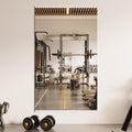 TETOTE Home Gym Mirror 60' x 36' - 1PC Large Tempered Glass Workout Mirrors for Home Gym, Exercise Fitness Wall Mounted Frameless Full Length Mirror for Garage, Dance Studio, Yoga, Living Room