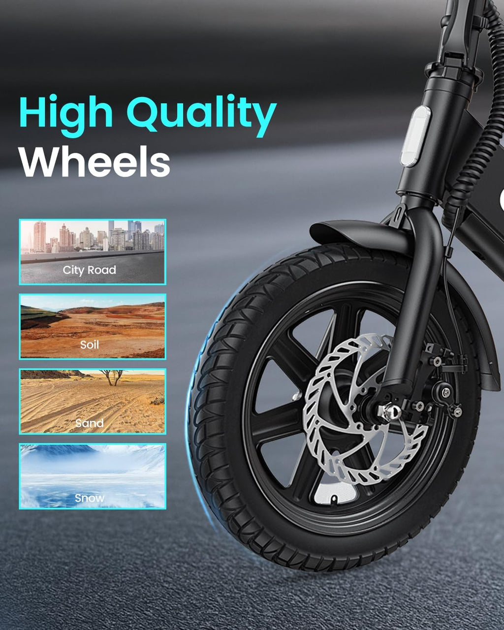 DYU Electric Bike for Adults Teens, Folding Electric Bicycle,Commuter City E-Bike with 350W Motor and 36V 7.8Ah Battery,3 Levels Assist, Dual Disc Brakes