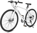 VIRIBUS Hybrid Bikes, 28 inch Mens Hybrid Bicycle 7 Speed with Lightweight Aluminum Frame & Disc Brakes, 700C Retro Vintage Adult Bike for Tall Men & City Commuters 85% Pre-Assembled