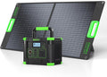 300W Portable Power Station with 100W Foldable Solar Panel, 288Wh Solar Generator AC Outlet, MC-4 Solar Battery Charger, 60W USB-C PD Fast Charging for Outdoor Camping, Home Emergency, RV Travel, Van