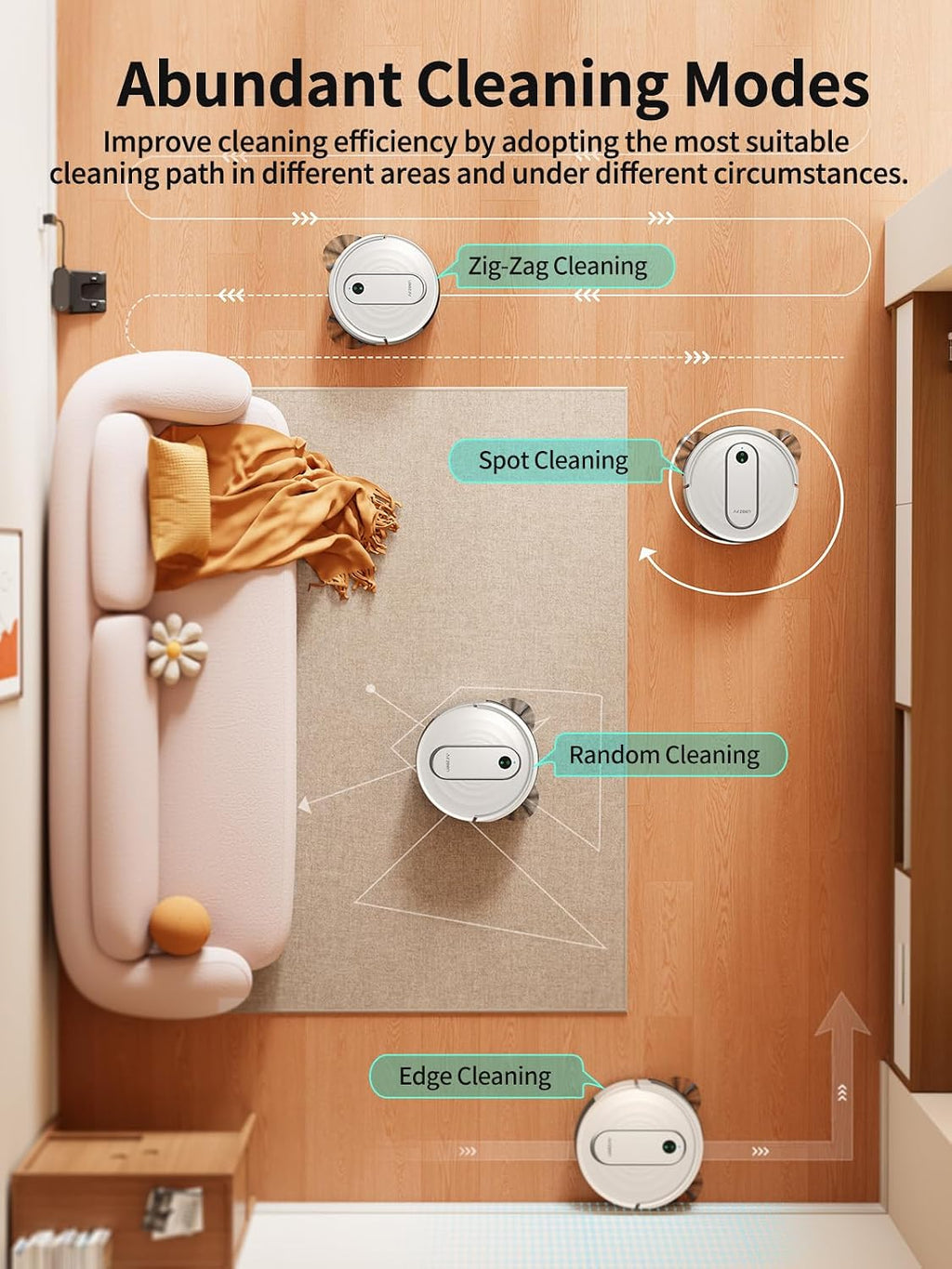 Airzeen Robot Vacuum and Mop with 4000Pa Powerful Suction, 3-in-1 Cleaning, Smart APP & Alexa Control, Self-Charging Robot Vacuum for Pet Hair, Carpets & Hard Floors