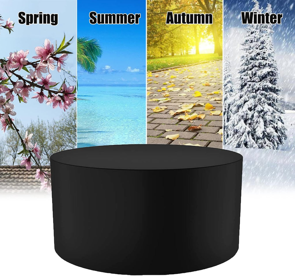 Outdoor Garden Table Set Cover 122' D x 30' H, Waterproof Patio Furniture Set Cover, 420D Dust Proof Furniture Protective Cover, Large Outdoor Stacking Chairs Cover (310x75cm)