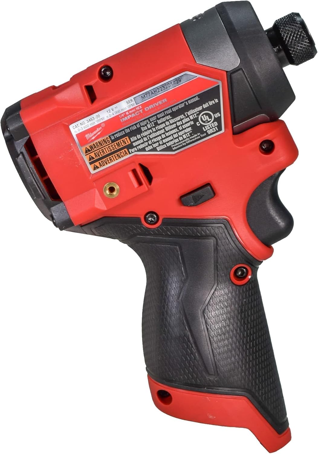 Milwaukee 3453-20 12V Fuel 1/4' Cordless Hex Impact Driver (Bare Tool)