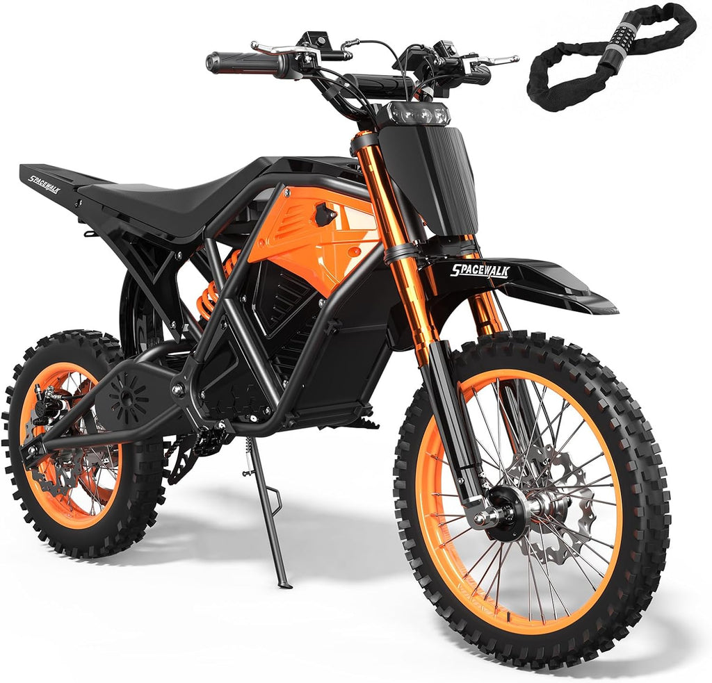 EILLEO Electric Dirt Bike for Adults Teens 48V, E Dirtbike Ebike with 3000W Motor, Electric Motorcycle with 14'/12' Fat Tire, 37.5MPH Hydraulic Brakes & Full Suspension, Fit Age 13+