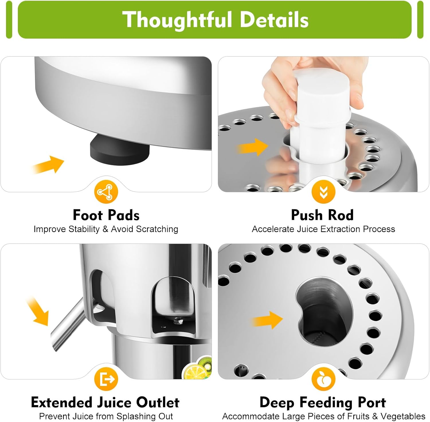 Commercial Juicer Heavy Duty,110V Electric Centrifugal Juicer Machine,Aluminum Casting And Stainless Steel Constructed Centrifugal Juice Extractor Juicing Both Fruit And Vegetable