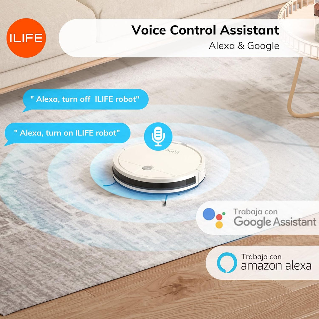 ILIFE X3 Robot Vacuum Cleaner, Tangle-Free 3000Pa Suction, 120 Min Runtime, Self-Charging Robotic Vacuum, 2.4GHz WiFi/App/Alexa Control, Slim, Quiet, Ideal for Pet Hair and Hard Floors