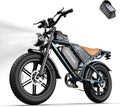 DEEPOWER QS7 Electric Bike for Adults, 2000W Peak Power 28MPH E-Bike, 48V 20Ah/35Ah/60Ah Battery Options, 35–180 Mile Range, 20' Fat Tire Ebike, 7-Speed All-Terrain Electric Bicycle
