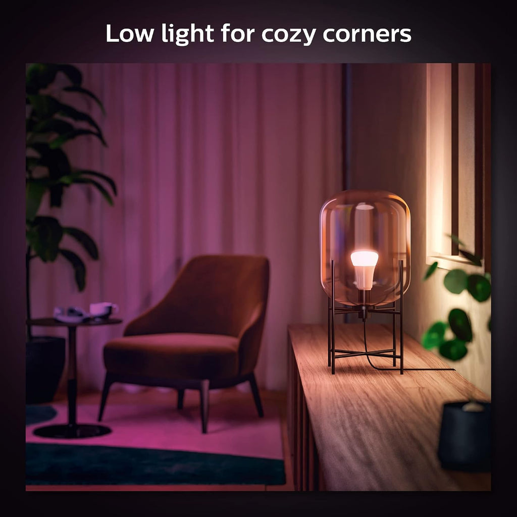 Philips Hue Smart Dimmer Switch with Remote + Philips Hue White and Color Ambiance A19 60W Smart Bulbs