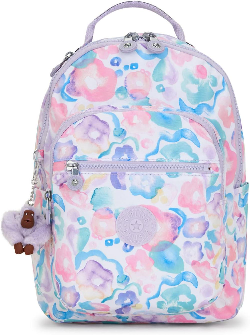 Kipling Seoul Small Tablet Backpack Aqua Flowers One Size