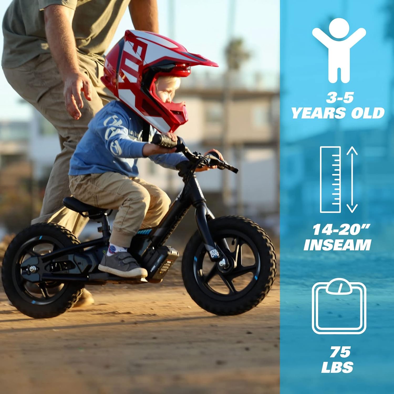STACYC 12eDRIVE Electric Balance Bike for Kids Ages 3-5 Years Old Bundle 5AH 20VMAX E Bike Battery for 12eDrive and 16eDrive Bikes