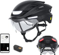 Lumos Ultra E-Bike Smart Helmet | NTA 8776 Certified | Front & Rear LED Lights | Retractable Face Shield | App Controlled | EBike, Scooter, Cycling, Bicycle | Adults, Men Women