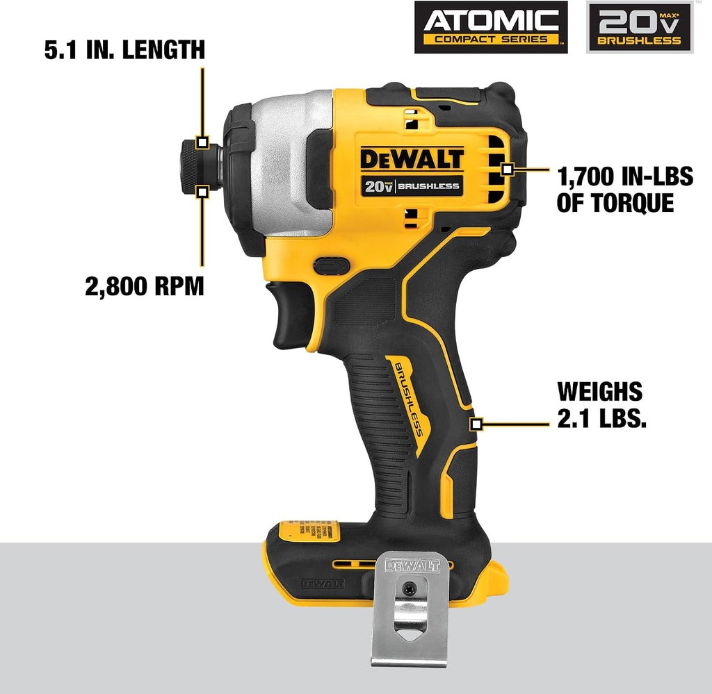 DEWALT DCK489D2 ATOMIC 20V MAX* Brushless Cordless 4-Tool Combo Kit