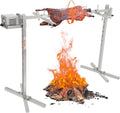 VEVOR 46' Electric BBQ Rotisserie Grill Kit, 132 lbs Capacity Heavy Duty Grilling Kit, Automatic 52W Motor and Height Adjustable Universal Roaster Stand, Stainless Steel Hexagon Spit Rod for Pig Lamb