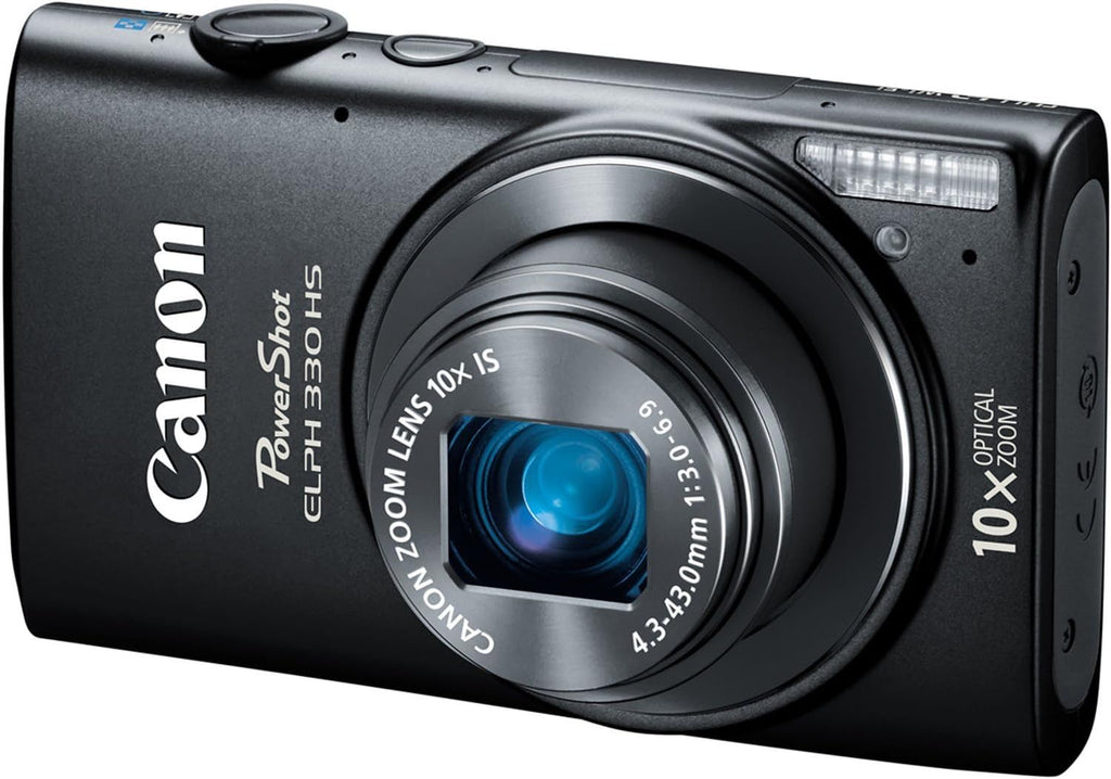Canon PowerShot ELPH 330 12.1MP Digital Camera with 10x Optical Image Stabilized Zoom with 3-Inch LCD (Black)