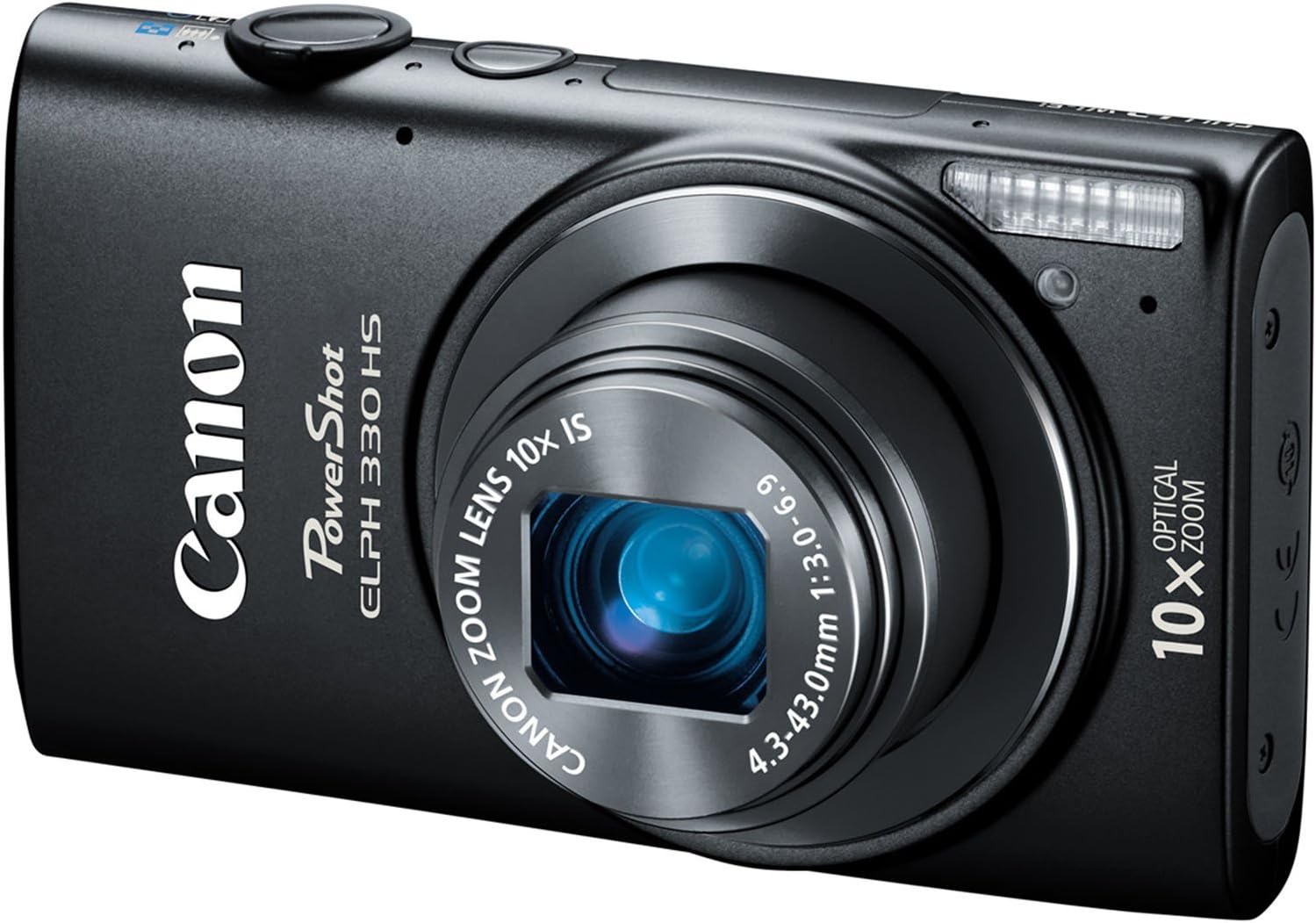 Canon PowerShot ELPH 330 12.1MP Digital Camera with 10x Optical Image Stabilized Zoom with 3-Inch LCD (Black)
