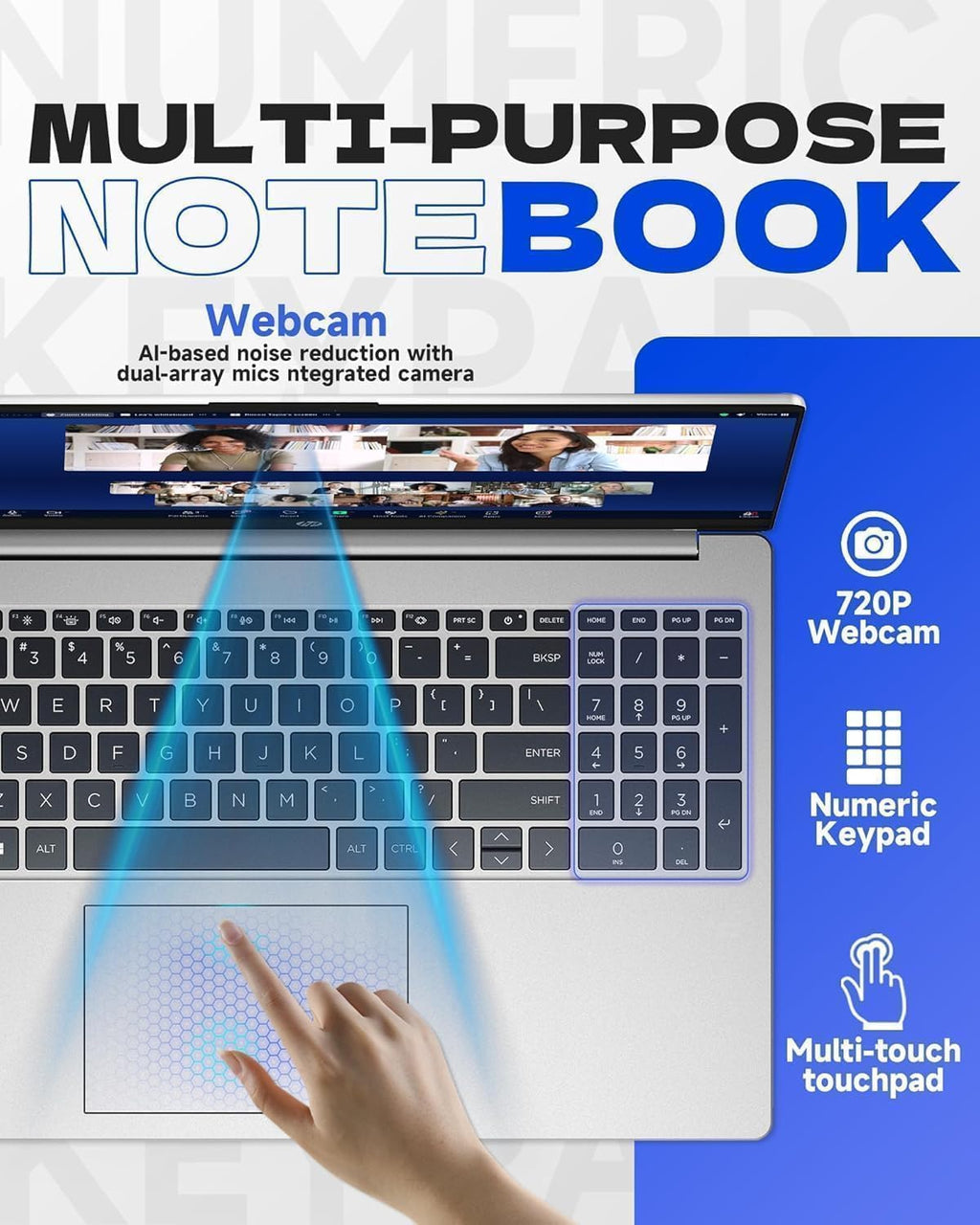 HP New 15.6' FHD Business Laptop(2025-2026 Edition), Microsoft Office Included, Intel Core i5-1335U 10-Core Processor, 64GB RAM, 2TB SSD, Long Battery Life, Ultra Quiet Design, Windows 11 Pro, WOWPC