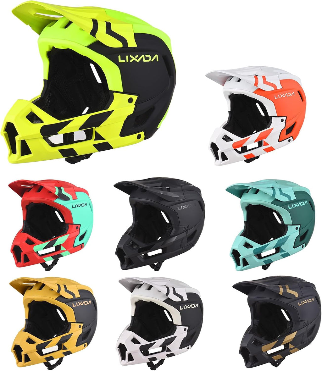 Lixada Adult Bike Helmet Full Face Mountain Bike Helmet Lightweight Bicycle Helmet Adult Cycling Helmet for Men Women 59-62CM