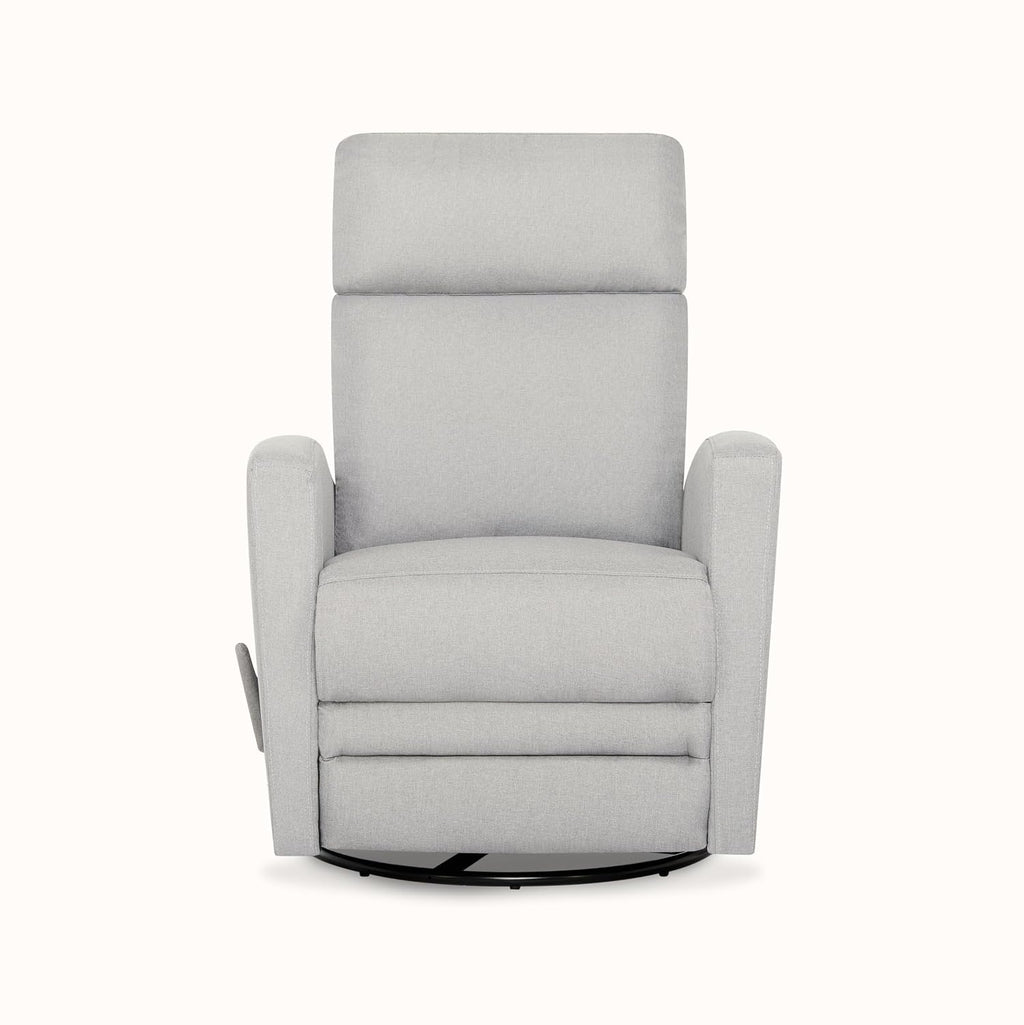 Dream On Me Chatham Basic Nursery Rocking Glider in Grey, 360° Swivel Motion, FSC Certified, Greenguard Gold & JPMA Certified Nursery Glider, Three Rocking Modes Nursery Glider Recliner