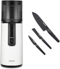 Hurom White H400 Award Winning Cold Press Juicer Machine with German Steel Knife Set, Strainer & Hands Free with Self-Feeding Hopper, Corrosion-Resistant Blades, Easy Assembly (550ml/ 18.6oz)