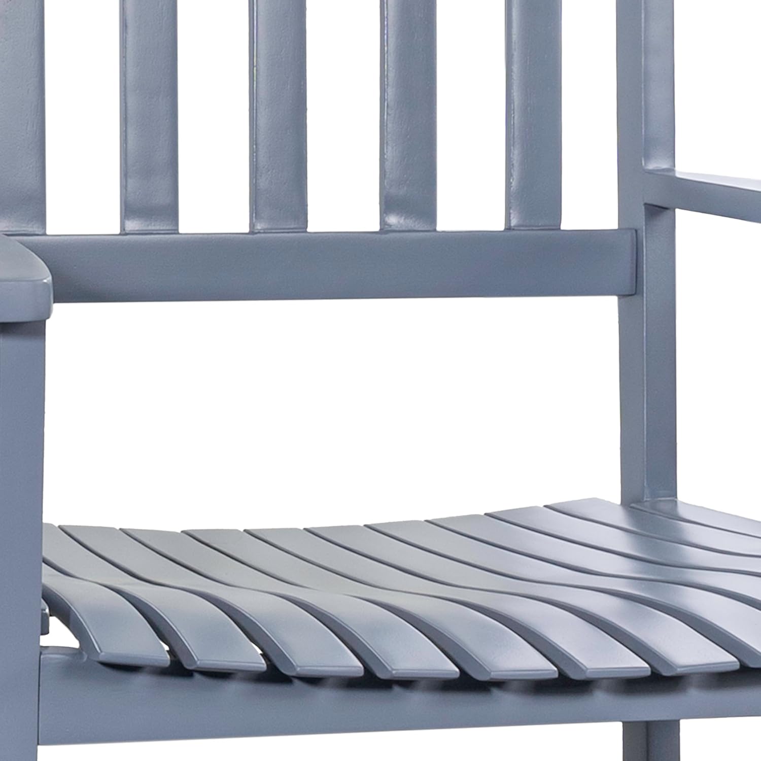 JONATHAN Y RCK300F Seagrove Farmhouse Classic Slat-Back 350-LBS Support Acacia Wood Outdoor Rocking Chair Traditional, Coastal, Cottage, Vintage, Shabby Chic, Cashmere Blue