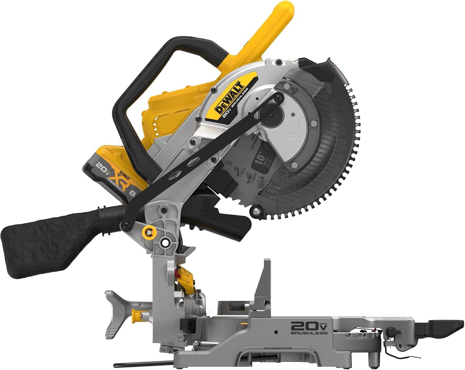 DEWALT 20V MAX XR 10 in. Double Bevel Fixed Miter Saw Kit (DCS714WW1)
