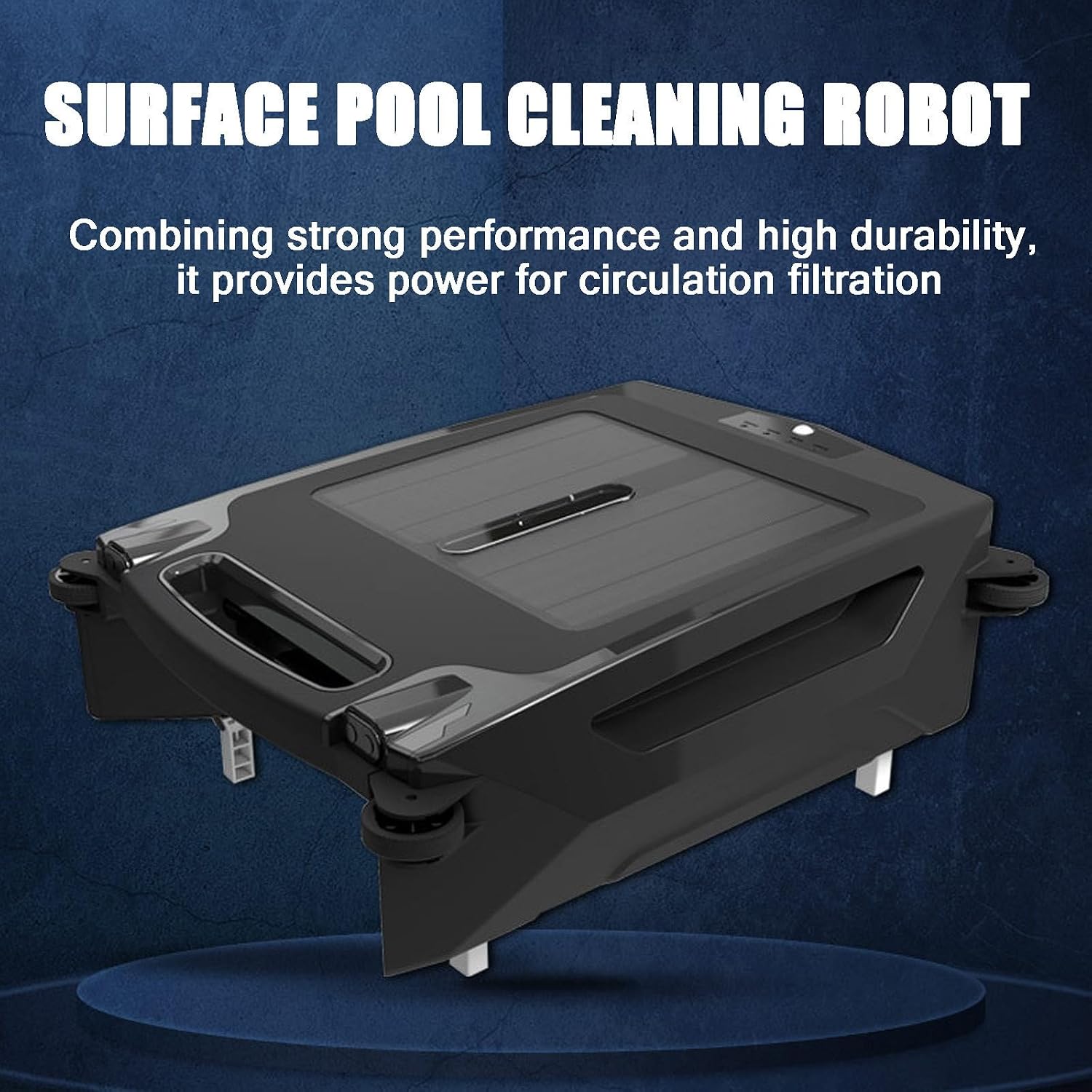Solar Pool Skimmer, Automatic Pool Vacuum Cleaner, Dual Mode Selectable, Filtration Range 100㎡, 400μm Filtering Density,Fully-Automatic