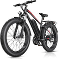 Electric Bike for Adults, 1000W Peak 20MPH 60Miles Ebike,48V 13AH Battery Electric Mountain Bike, 26' x 4'' Fat Tire Electric Bicycle with Rear Rack, Fenders, 7 Speed, UL 2849 Certified