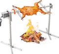 VEVOR Electric BBQ Rotisserie Grill Kit, 50 Inch 132 lbs Capacity, Automatic 52W Motor Height Adjustable Universal Roaster Stand, Stainless Steel Grilling Kit, Spit Rod with Heat Shield for Pig Lamb
