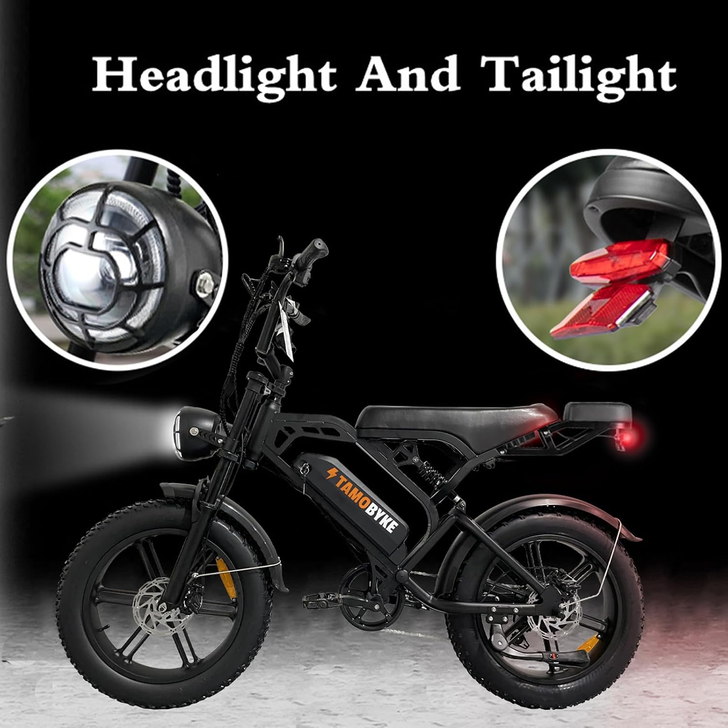 Tamobyke V20 Series Moped 750W/1500W Electric Bike for Adults,28mph/30mph/33mph Ebike&25-68Miles PAS Range,48V15.6ah/18.2ah/ (874Wh) Larger Battery, 20'' Fat Tire Electric Bike,UL 2849 Certified.