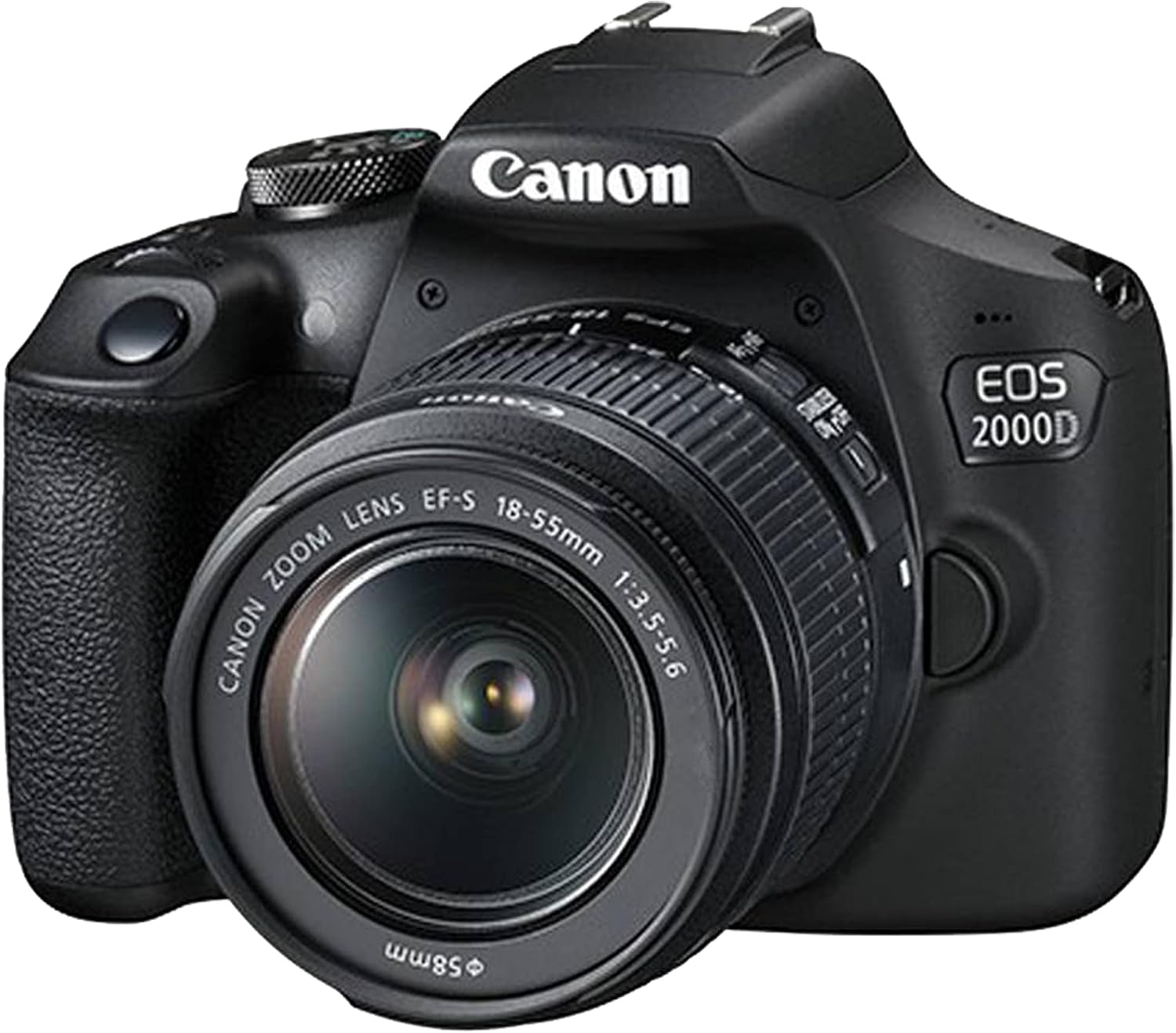 Canon EOS 2000D / Rebel T7 DSLR Camera with EF-S 18-55mm Zoom Lens + SanDisk 64GB Memory Card + Tripod + Case + Wideangle Lenses + ZeeTech Accessory Bundle (20pc Bundle) (Renewed)
