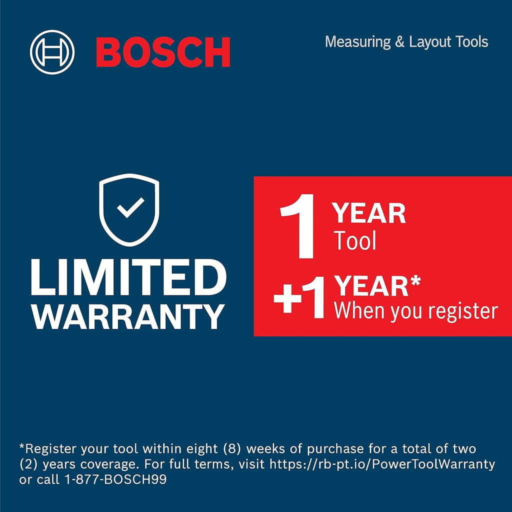 BOSCH GLL50-20G 50 Ft Green-Beam Self-Leveling Cross-Line Laser, Includes Integrated Magnetic Mount, 2 AA Batteries, & Soft Pouch