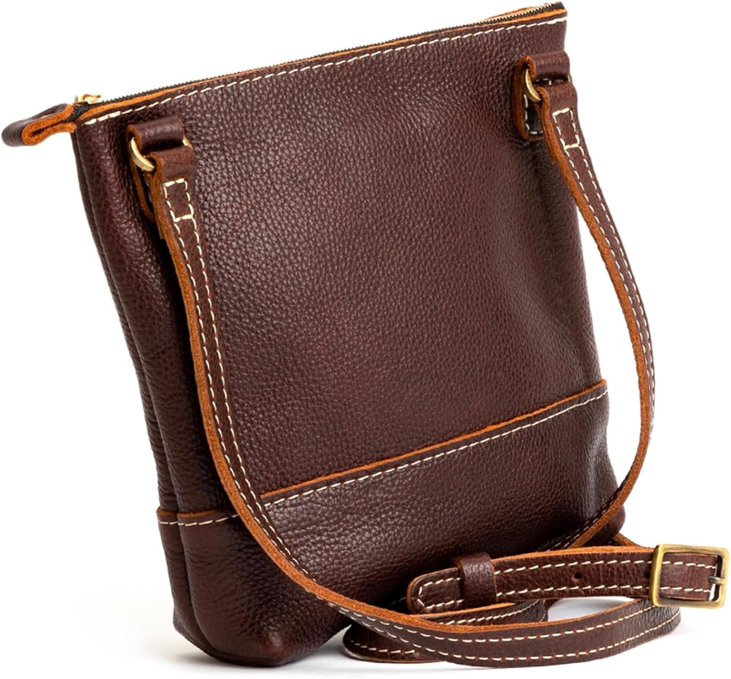 Portland Leather Goods Festival Bag – Lightweight Leather Crossbody Purse – Handmade from the Finest Full-Grain Hides