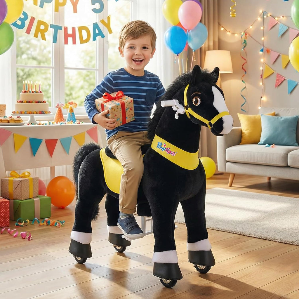 PonyCycle Pony Cycle 4-7 Ride on Pony Toy Spring Rocking Horse Riding Toy No Battery Required (35.4' Height/Size 4) Horse Rider Ride on Toys Bouncy Animals Toddlers Spirit Horse E438