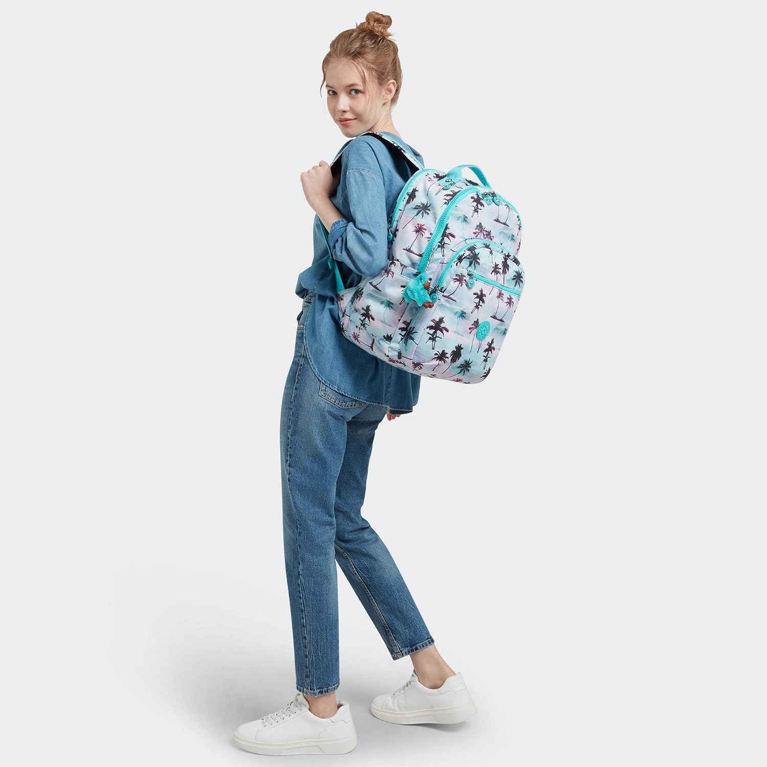 Kipling Seoul Extra Large Laptop Backpack Shadow Palm Print One Size
