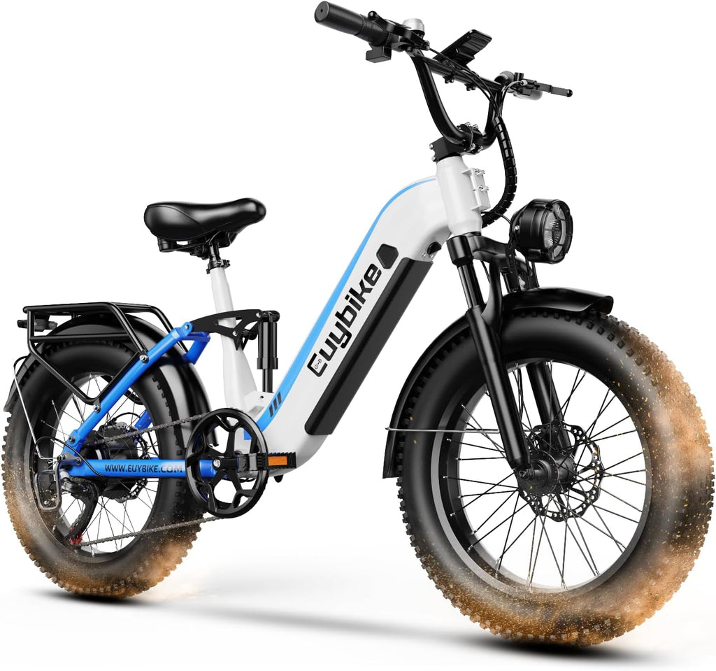 Electric Bike for Adults, 48V 20Ah Battery,1500W Peak Motor Step Thru Ebike 80+ Miles Max Range, 20x4.0 Fat Tires, Electric Mountain Bike for All Terrain, Ideal for Commute, Off-Road